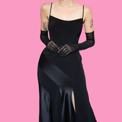 Black slip evening dress UK 12