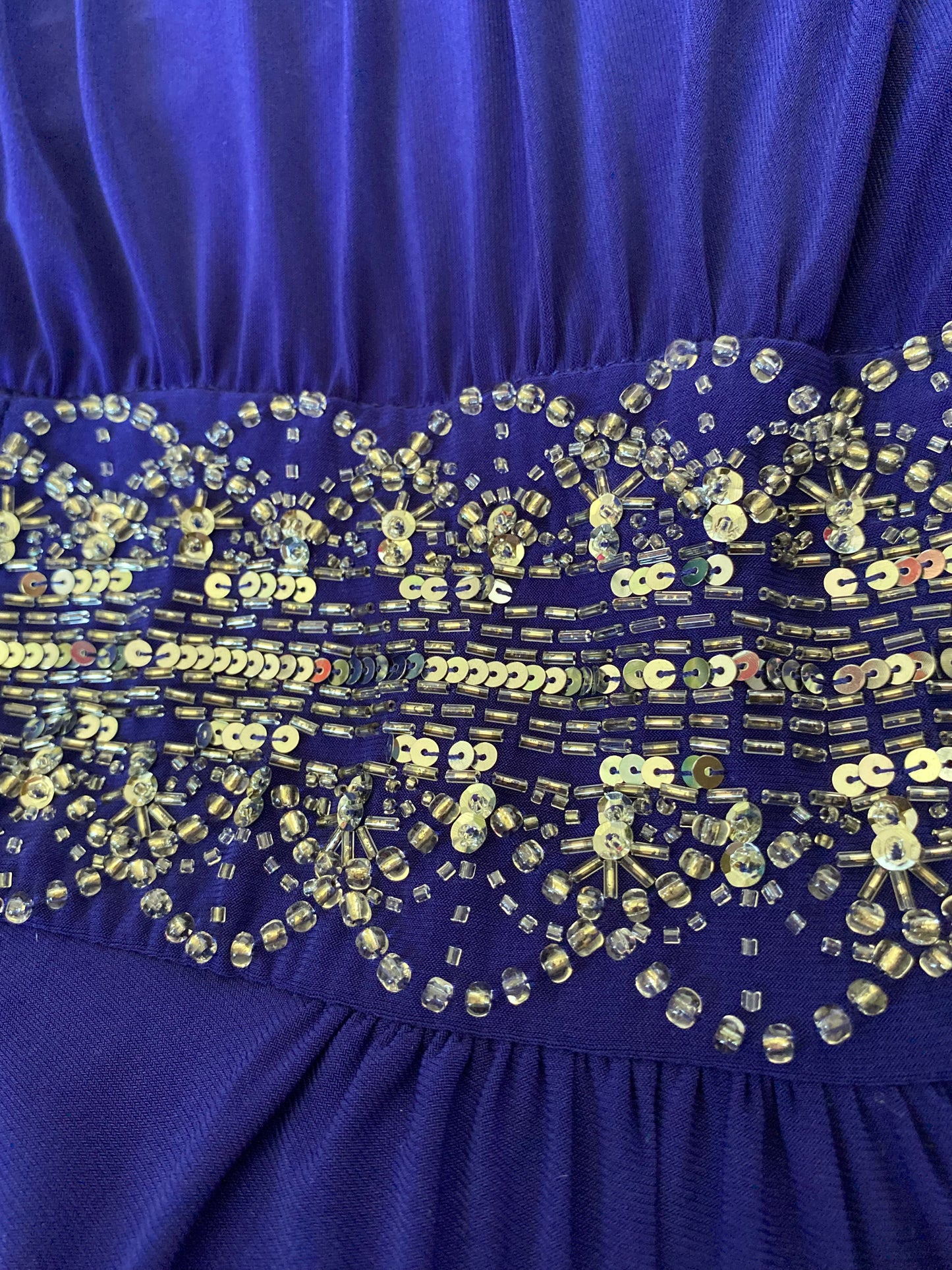 Royal blue stretchy evening dress UK 16