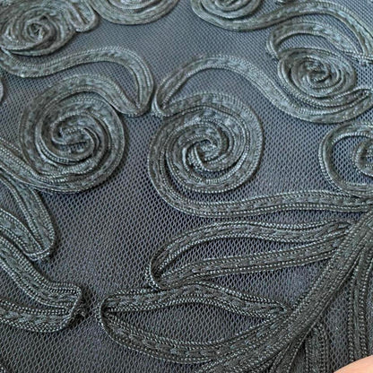 Black long sleeve high neck mini dress UK 12