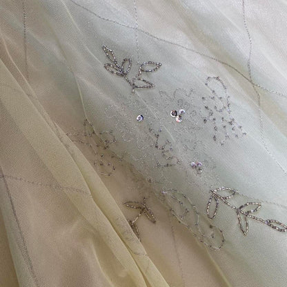 Yellow & green fit and flare midi dress UK 10