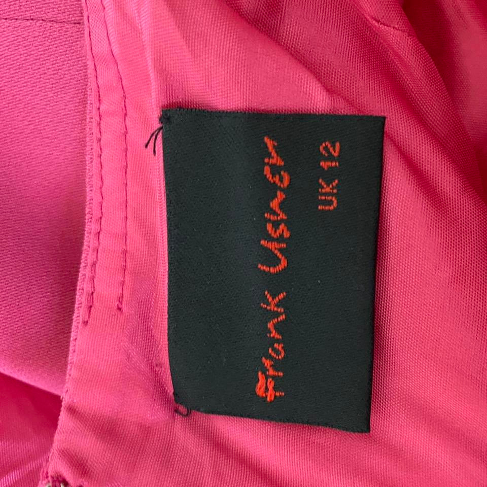 Pink Frank Usher panelled evening dress UK 12