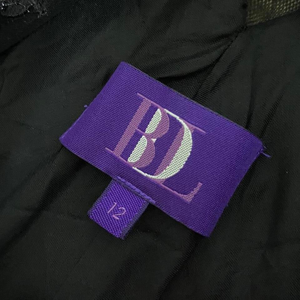 Black sheer bust & back detail evening dress UK 12