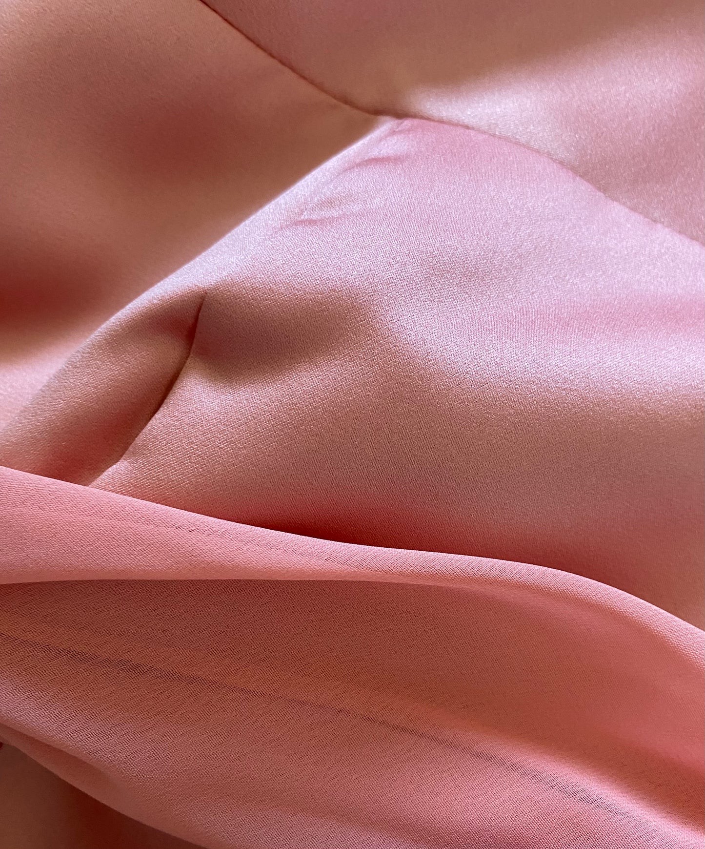 Peach evening dress with trail UK 8