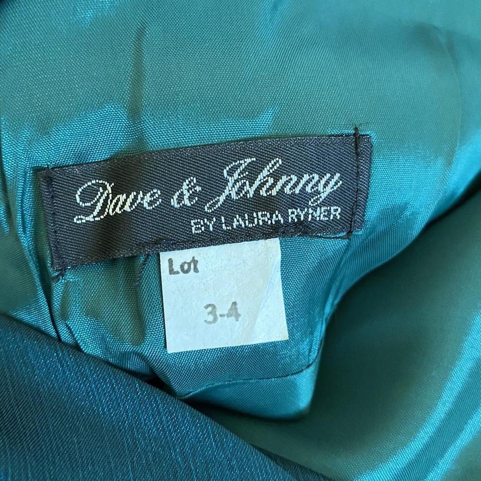 Teal petite slip evening dress UK 8