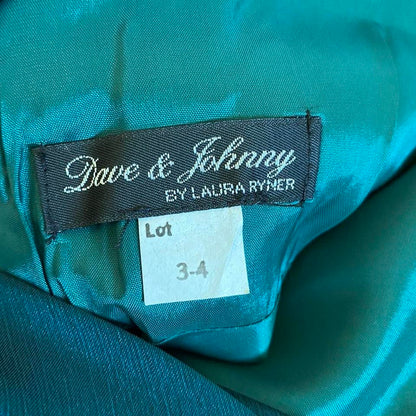 Teal petite slip evening dress UK 8