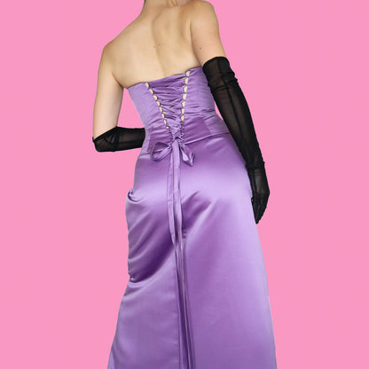 Lilac 2 piece corset & skirt set UK 8