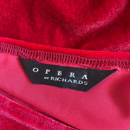 Red & black ombré velvet evening dress UK 12