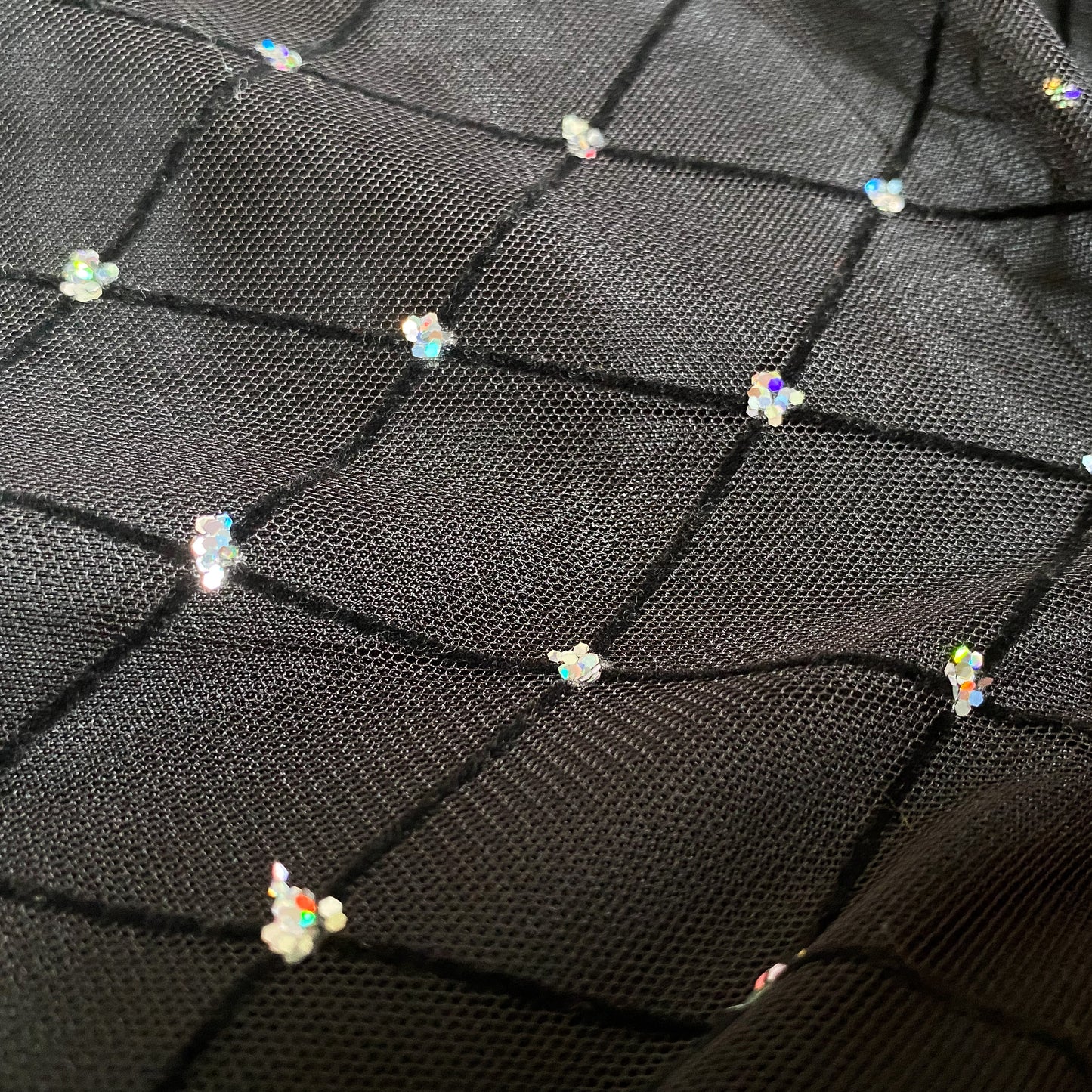 Black glitter strapless a-line evening dress UK 10-12