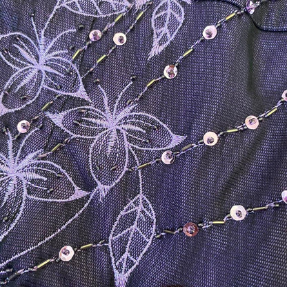 Purple stretch strapless evening dress UK 10