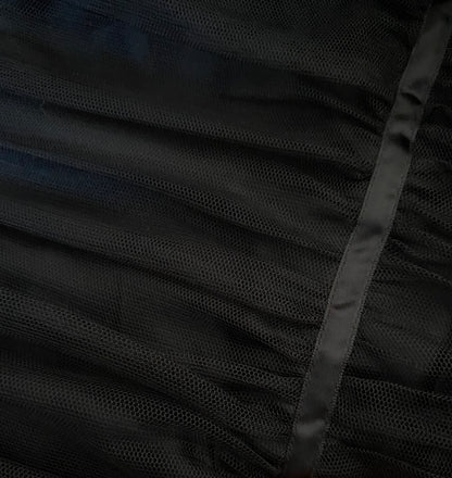 Black layered lace up evening dress UK 8 & UK 10