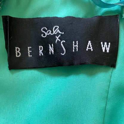 Sapphire beaded a-line dress with shawl UK 12