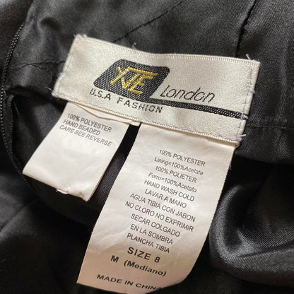 Black beaded YVE evening dress UK 10