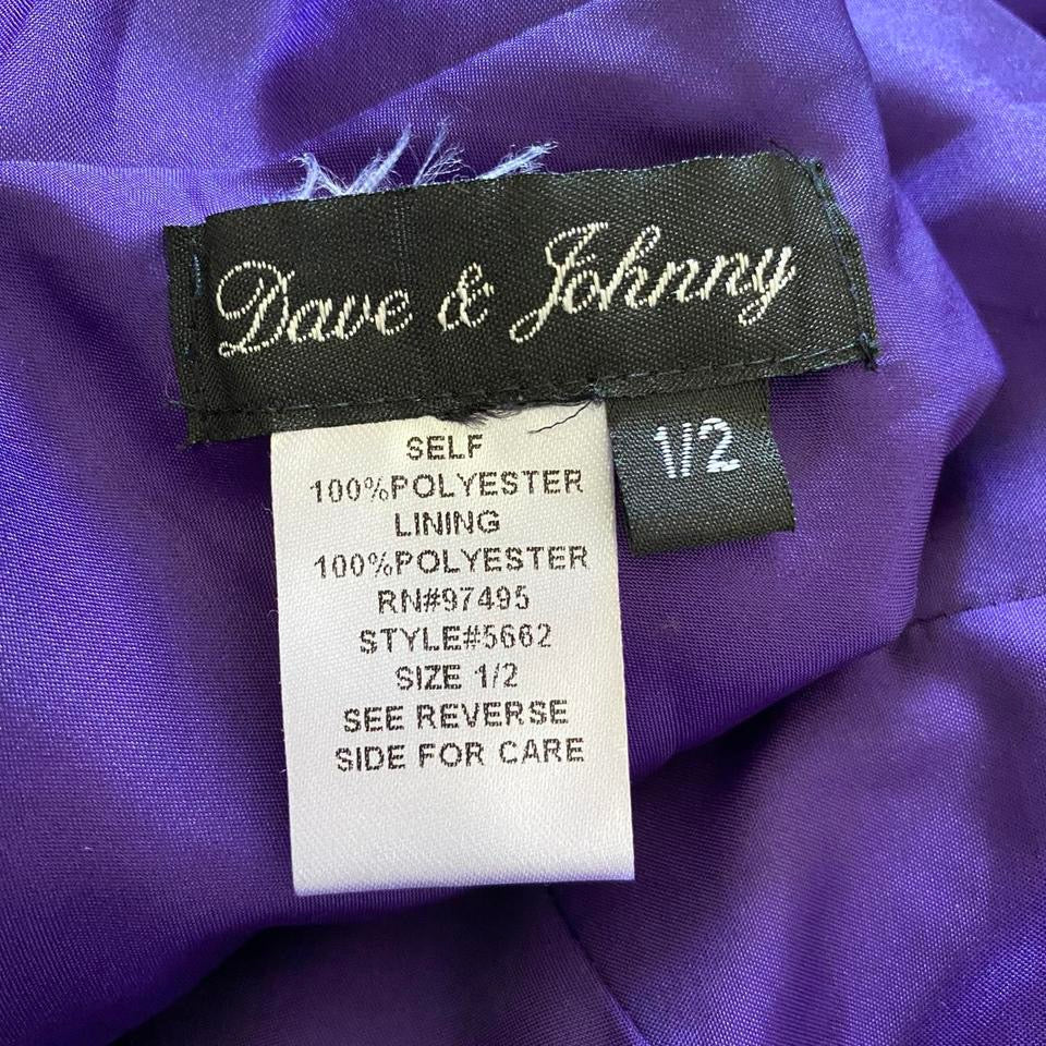 Purple lace up back evening dress UK 8