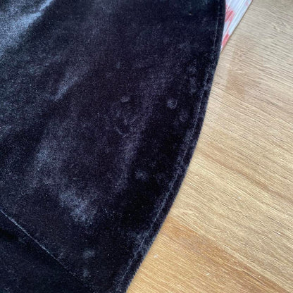 Black velvet stretch evening dress UK 14