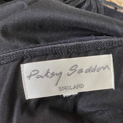 Black long sleeve high neck mini dress UK 12