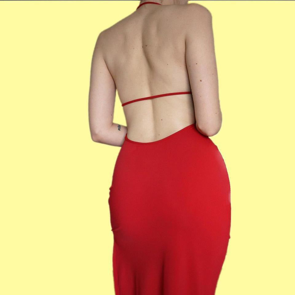 Nick Coleman stretch open back evening dress UK 10