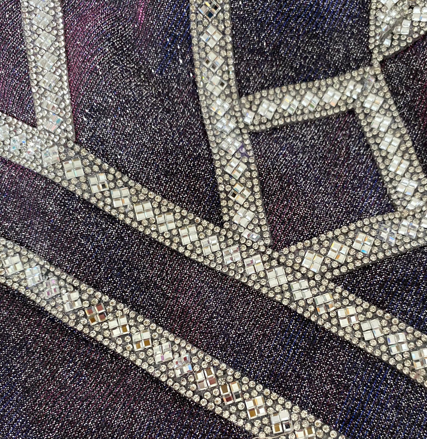 Glittery iridescent evening dress & matching bag UK 10