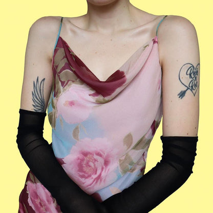 100% silk floral midi dress UK 18