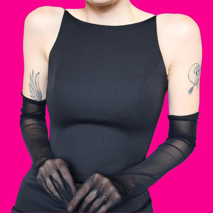 Black low back evening dress UK 10