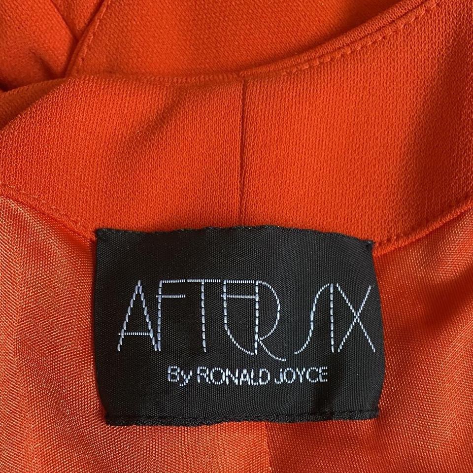 Orange stretch back detail evening dress UK 12