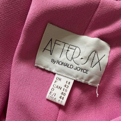 Navy with pink lining & lacing evening dress UK 14