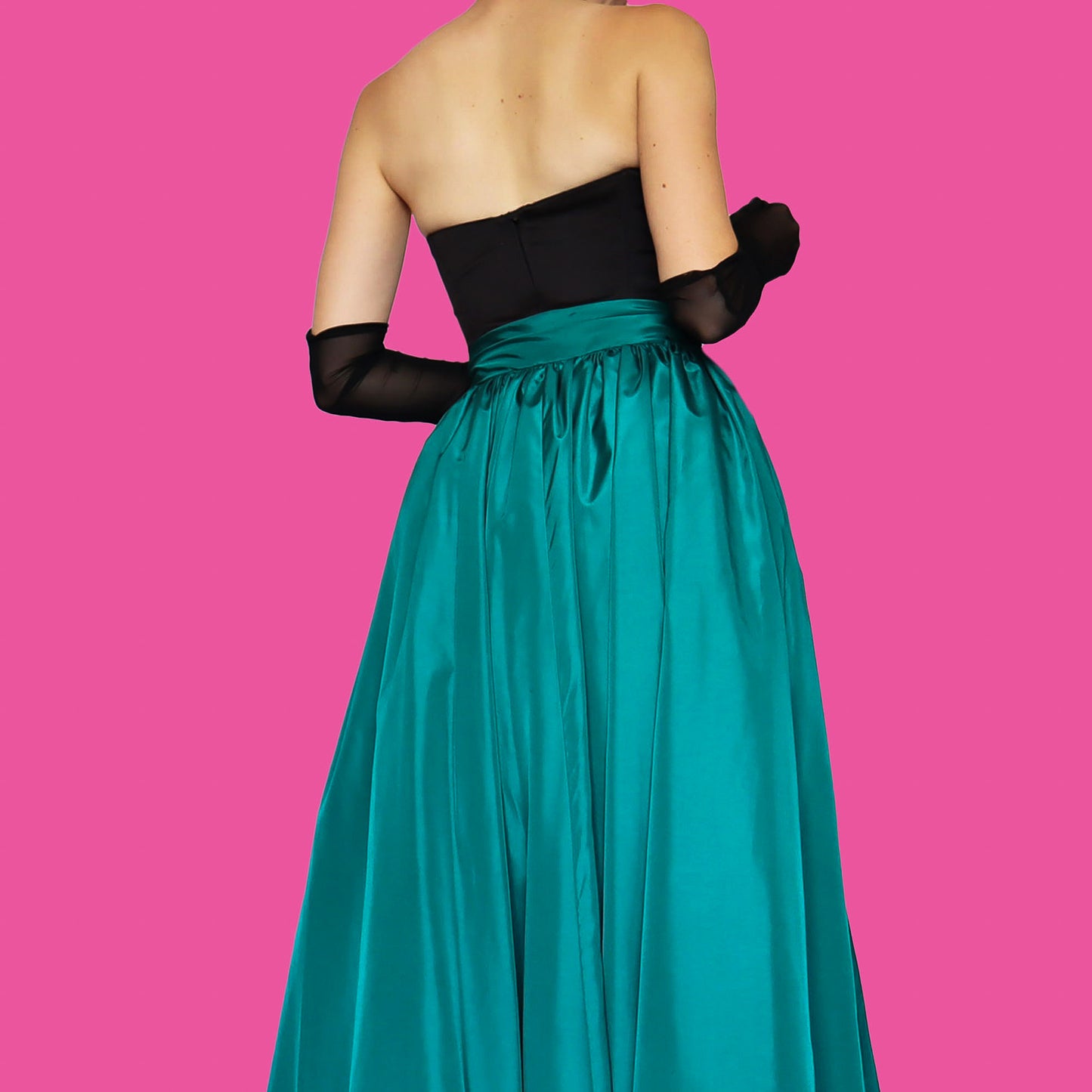 Frank Usher teal maxi skirt UK 8-10