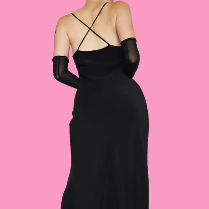 Black slip evening dress UK 12