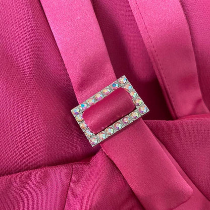 Pink Frank Usher panelled evening dress UK 12