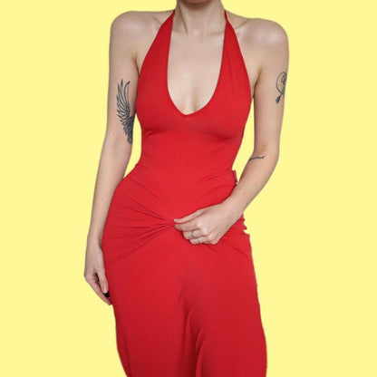 Nick Coleman stretch open back evening dress UK 10