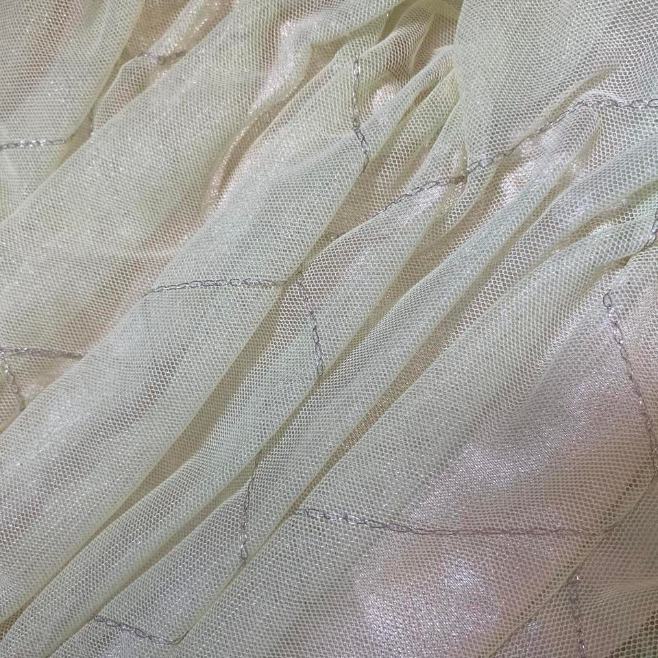 Yellow & green fit and flare midi dress UK 10