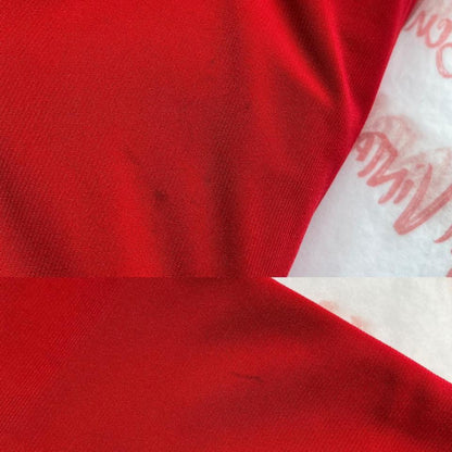 Red beaded low back evening dress UK 12