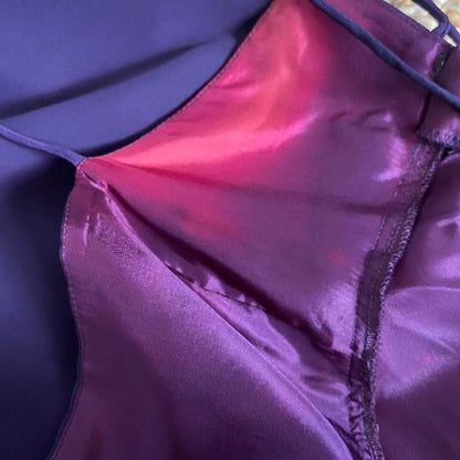 Purple open back evening dress UK 10