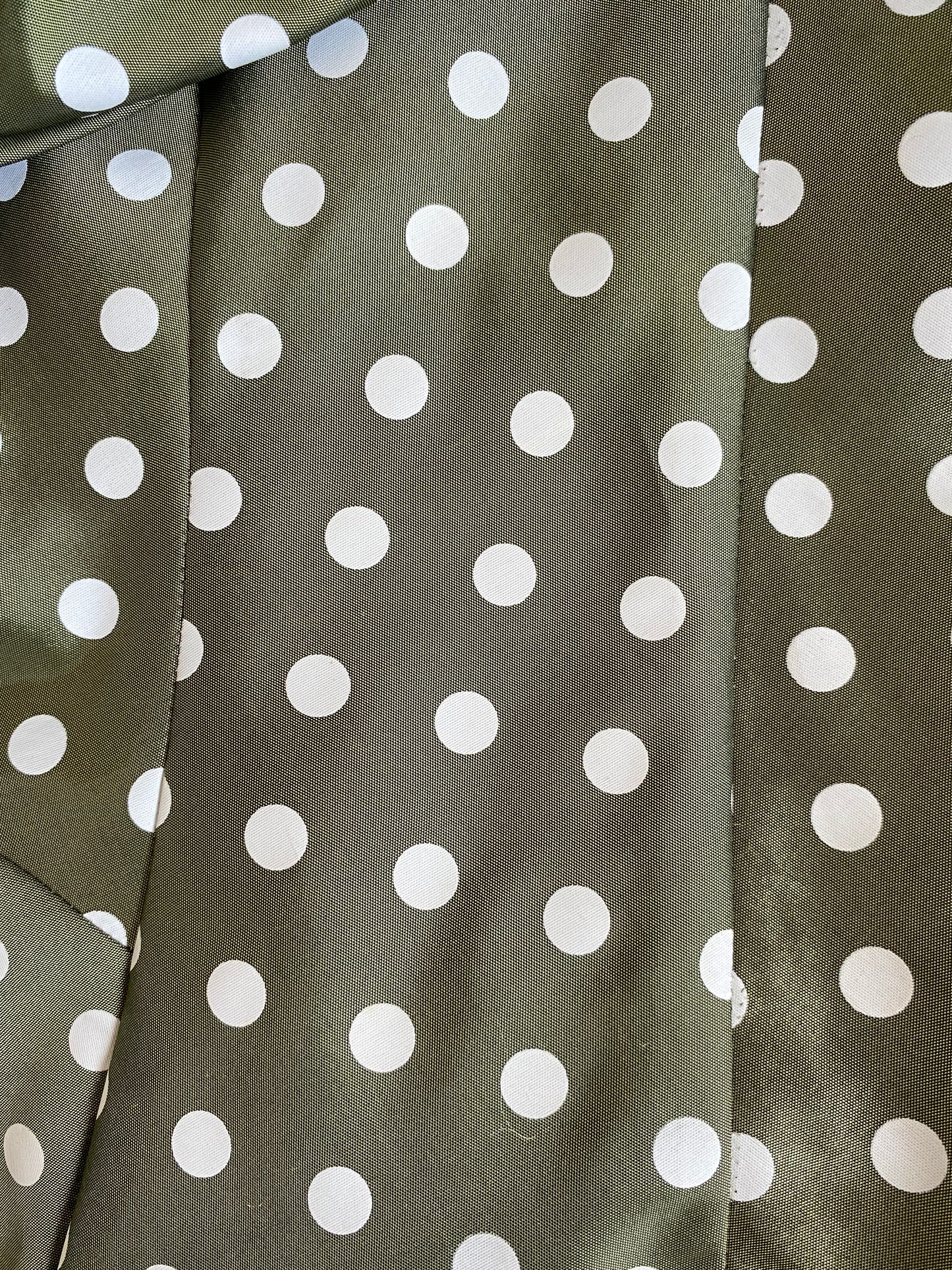 Green polka dot a line midi dress UK 12