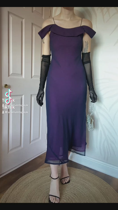 Cold shoulder slip evening dress UK 10