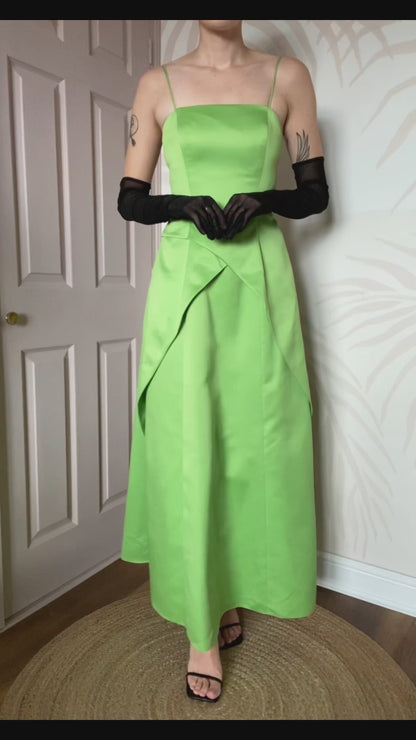 Green Morgan & Co open back prom dress UK 10