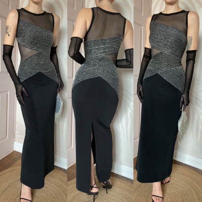 Bernshaw stretch sheer panel dress UK 12