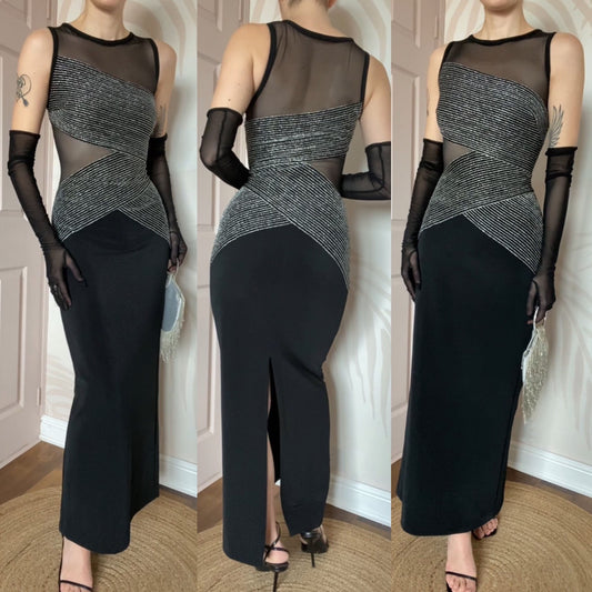 Bernshaw stretch sheer panel dress UK 12