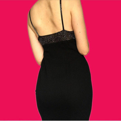 Beautiful black fitted principles maxi evening dress UK 10