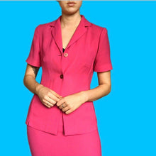 Load image into Gallery viewer, Super cute vintage bubblegum pink 2 piece summer suit UK 10
