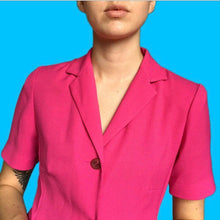 Load image into Gallery viewer, Super cute vintage bubblegum pink 2 piece summer suit UK 10
