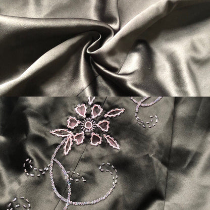 Beautiful black a-line strapless evening prom dress UK 8 EU 36