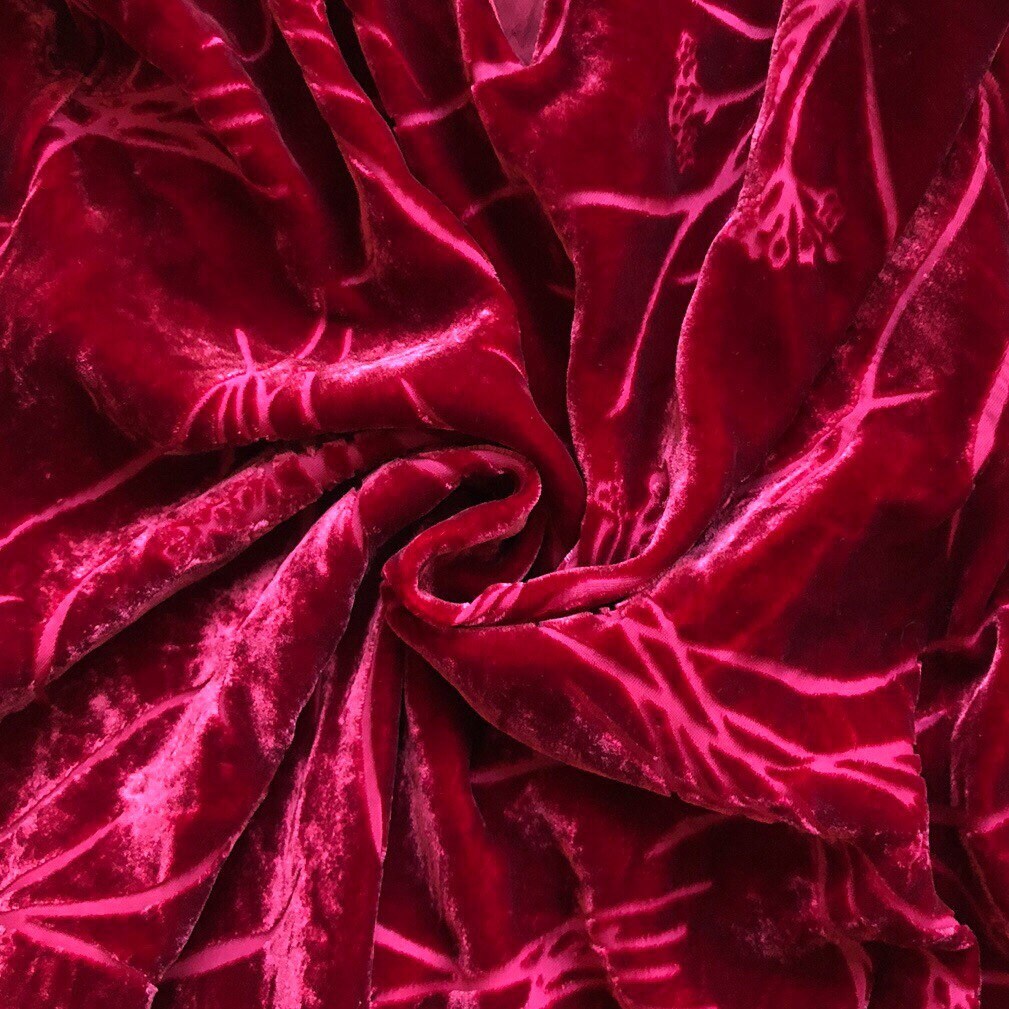 Stunning vintage red velvet floral maxi evening dress UK 12 EU 40