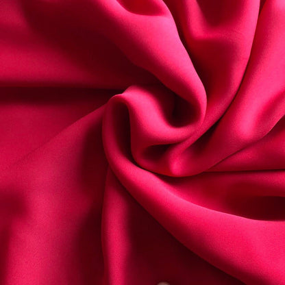 Beautiful bright red chiffon slip evening dress with shawl UK 14