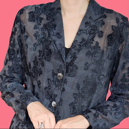 Beautiful vintage grey 2 piece skirt suit UK 10-12