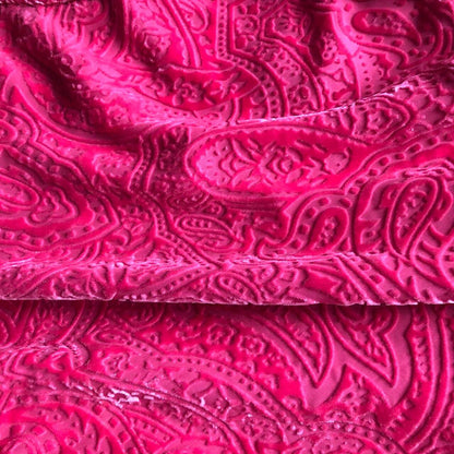 The cutest pink velvet print evening slip dress UK 12