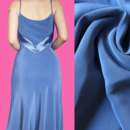 Beautiful Monsoon blue slip evening prom dress UK 12