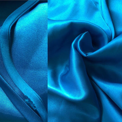 Beautiful silky sapphire diamanté evening dress UK 12