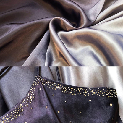 Beautiful vintagr satin ombre slip evening dress UK 10