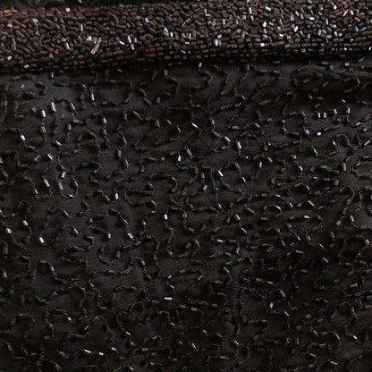 Beautiful vintage Frank Usher 100% silk sheer black maxi jacket UK L