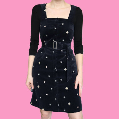 Beautiful navy velvet mini dress UK 8